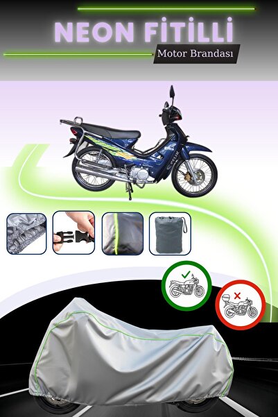 Cemku Cool حقيبة خلفية رمادية نيون قماش مجدّل وقفل غير متوافق مع ستاند موتور ...