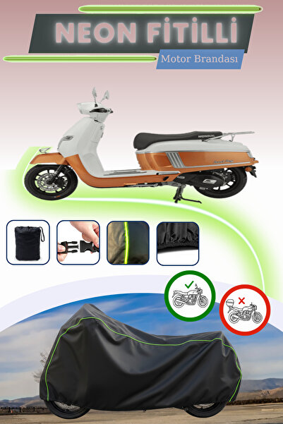 Cemku Cool غطاء محرك مونديال 125 رود بوي متوافق مع اللون الأسود النيون