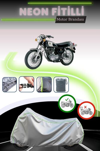 Cemku Cool غطاء محرك ياماها SR 500 باللون الرمادي قماش مجدّل حقيبة بدون قفل