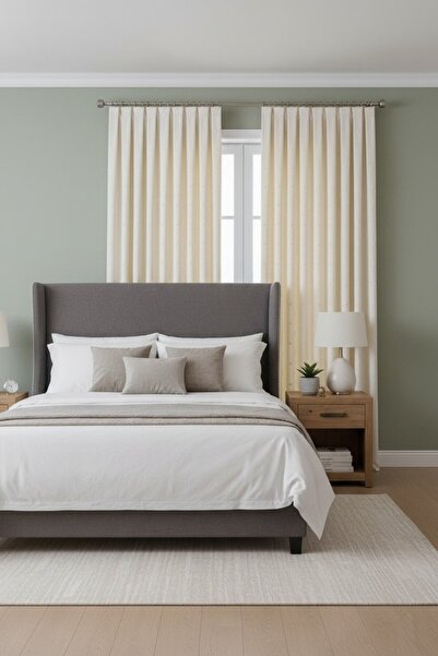 Madame Dower Bohemian Pompom Cream Background Curtain 1X3 Tight Pleated |   Living Room, Children's Room Bohemian Background Curtain