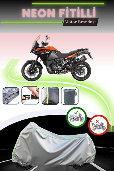 Cemku Cool حقيبة خلفية رمادية نيون قماش مجدّل وقماش محرك متوافق مع KTM 1090 A...