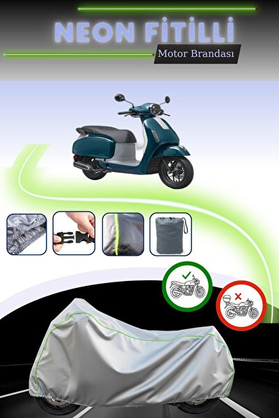 Cemku Cool حقيبة خلفية رمادية نيون قماش مجدّل وقماش محرك متوافق مع هوندا سبيس...