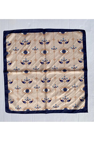 Zelayn Шарф з візерунком «око» синього кольору