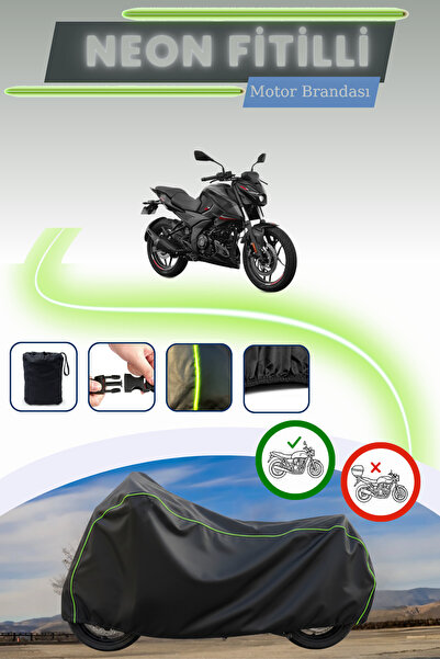 Genel Markalar Siyah Kilit Uyumlu Neon Fitilli Bajaj Pulsar N 250 Uyumlu Moto...
