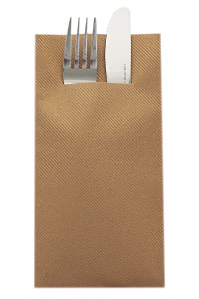 Mank Șervețele cu BUZUNAR pentru tacâmuri - Linclass Bronz / 40 x 40 cm / 75 buc