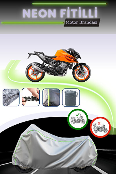 Cemku Cool حقيبة خلفية رمادية نيون قماش مجدّل وقماش محرك متوافق مع KTM 990 Duke