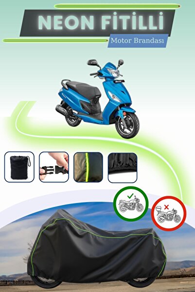 Cemku Cool غطاء محرك متوافق مع نيون فيتيلي هيرو داش 125 باللون الأسود