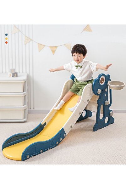 Nichiduta Garden Dinosaur Pink indoor/outdoor children's slide with mini basketball hoop and
