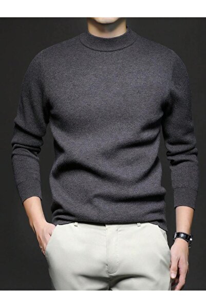 Wkm Denim Pulover tricotat pentru bărbați Half Fisherman