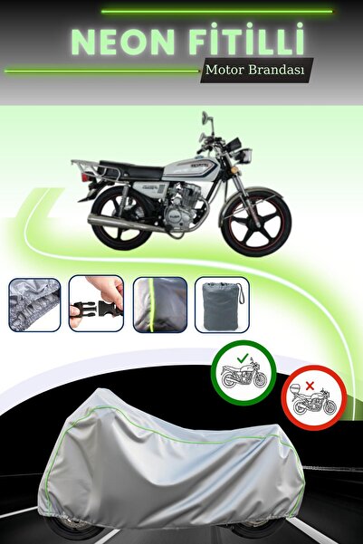 Cemku Cool قماش دراجة نارية متوافق مع Gray Lock Neon Fitilli Kuba CG150