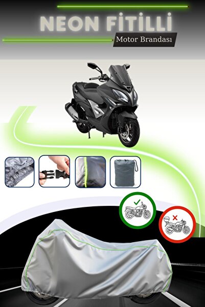 Cemku Cool غطاء محرك كيمكو Xciting 400i باللون الرمادي قماش مجدّل حقيبة مع قف...