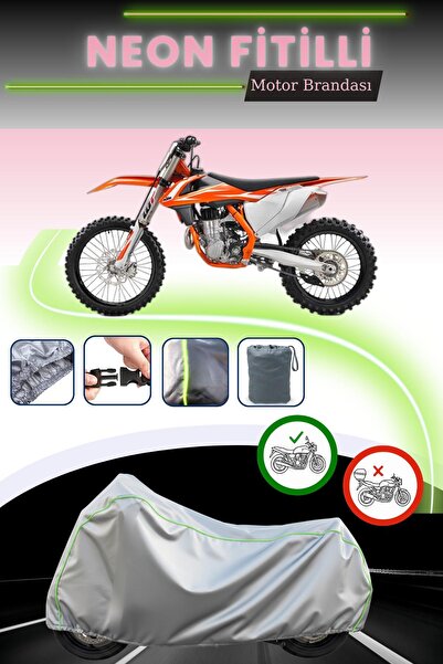 Cemku Cool حقيبة خلفية رمادية نيون قماش مجدّل وقماش محرك متوافق مع KTM 450 SXF