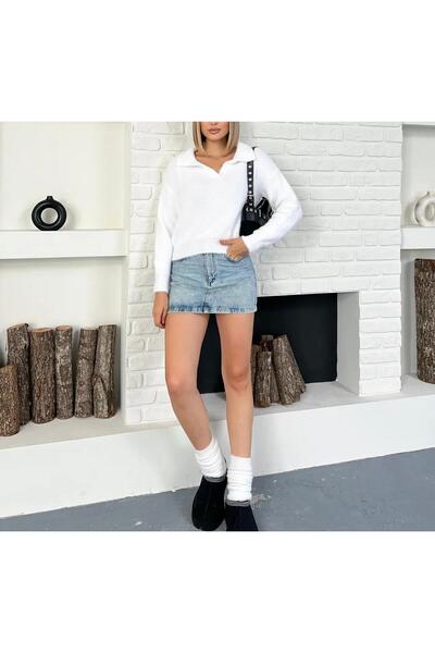 SUYA US WEAR Women's Polo Neck Soft Knit Sweater