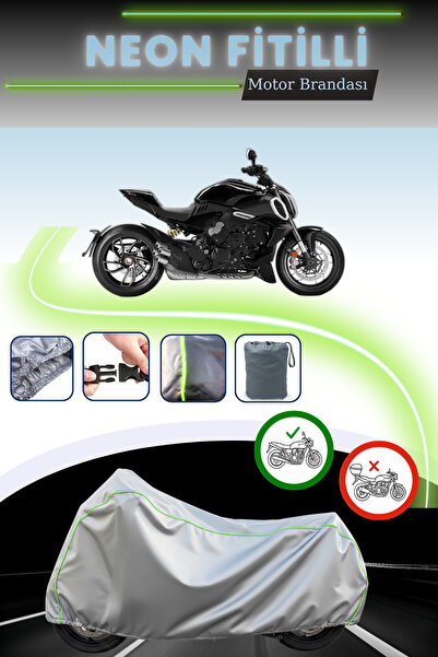 Cemku Cool غطاء محرك دراجة دوكاتي ديافيل V4 باللون الرمادي قماش مجدّل حقيبة م...