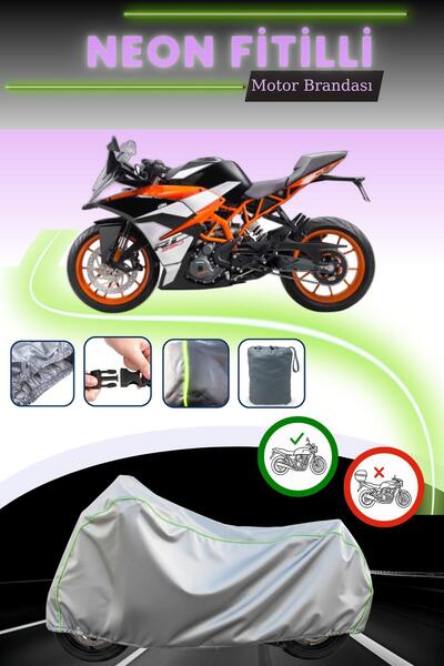 Cemku Cool قماش دراجة نارية متوافق مع KTM 390 RC مزود بقفل رمادي اللون