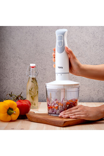 Voltz Blender, chopper and mixer 3in1 Oliver OV51112NSC, 600W, 700ml, 2 speeds, Accesories, White