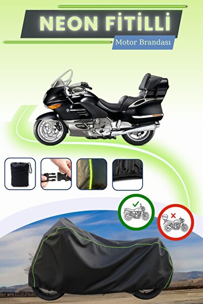 Cemku Cool غطاء محرك متوافق مع BMW K 1200 LT مصنوع من نيون فيتيل متوافق مع بل...