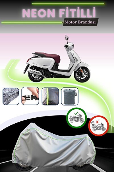 Cemku Cool قماش دراجة نارية متوافق مع نيون فيتيل كيمكو لايك 50 باللون الرمادي