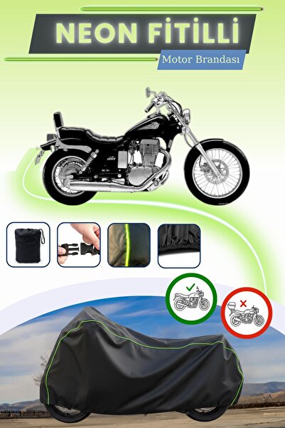 Cemku Cool غطاء محرك أسود قماش مجدّل حقيبة متوافق مع سوزوكي LS 650 سافاج