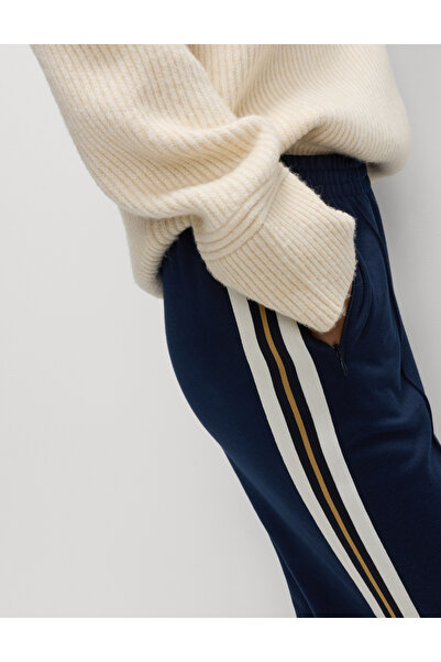 Marks & Spencer Pamuk Karışımlı Retro Yan Şeritli Jogger Pantolon