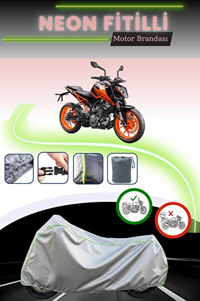 Cemku Cool قماش دراجة نارية متوافق مع KTM 200 Duke مزود بقفل رمادي اللون