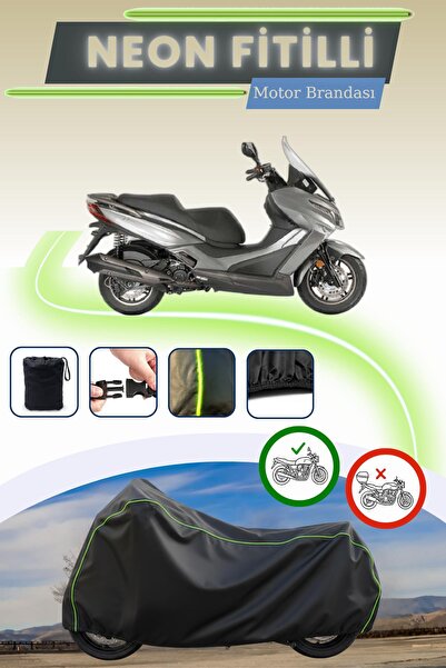 Cemku Cool قفل أسود قماش مجدّل حقيبة، لا يناسب قماش محرك كيمكو إكس تاون 125i