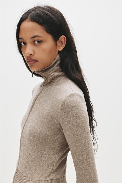 Pull & Bear Soft touch fermuarlı kazak