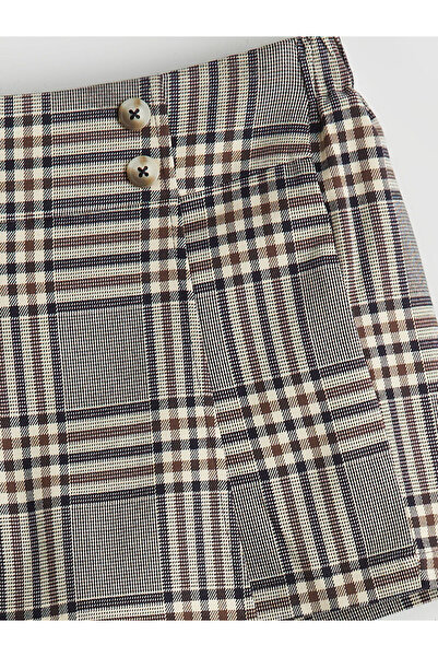LC Waikiki Elastic Waist Plaid Girl's Shorts Skirt