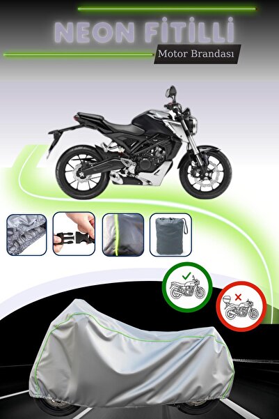 Cemku Cool حقيبة خلفية رمادية نيون قماش مجدّل وقفل غير متوافقة مع هوندا سي بي...