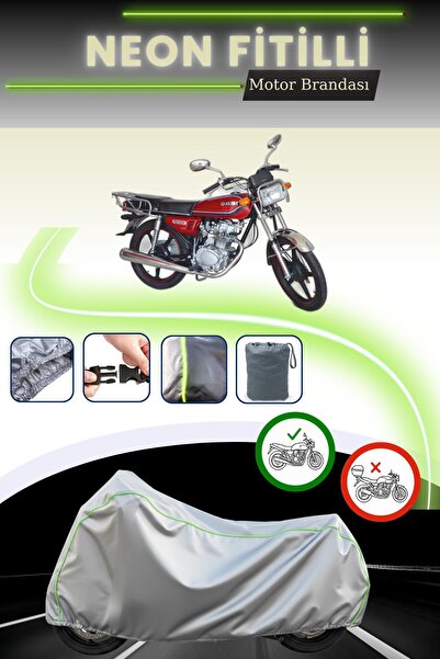 Cemku Cool قماش دراجة نارية متوافق مع Gray Lock Neon Fitilli Kuba CG 100/KM125-6