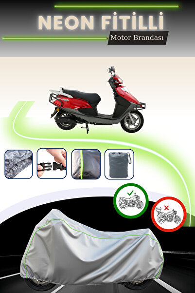 Cemku Cool قماش دراجة نارية رمادي اللون متوافق مع نيون فيتيل أبوش سبيدي 125i
