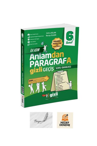 Gizli Yayınları Gizli 6.Sınıf Anlamdan Paragrafa Gizli Geçiş Soru Bankası Hed...