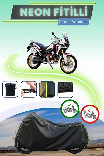 Cemku Cool غطاء محرك أسود قماش مجدّل حقيبة متوافق مع هوندا CRF1000L أفريكا توين