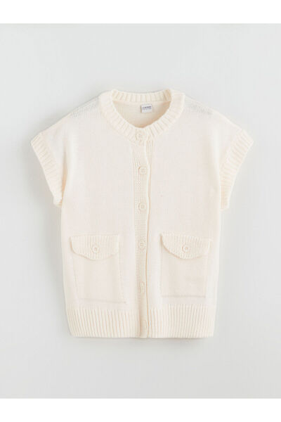 LC Waikiki Bej Basic Kız Çocuk Yelek