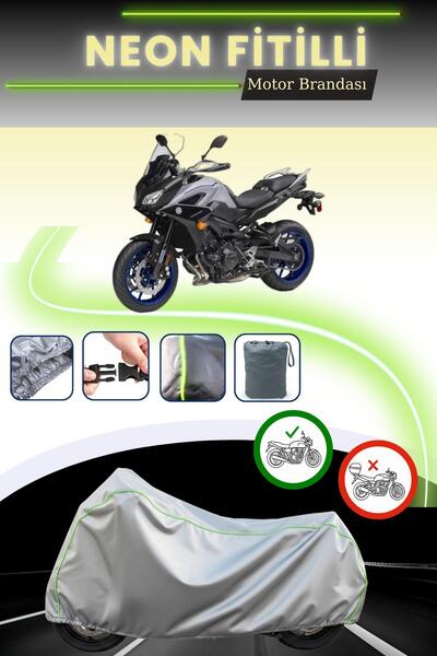 Cemku Cool حقيبة خلفية رمادية نيون قماش مجدّل وقماش محرك متوافق مع ياماها تري...