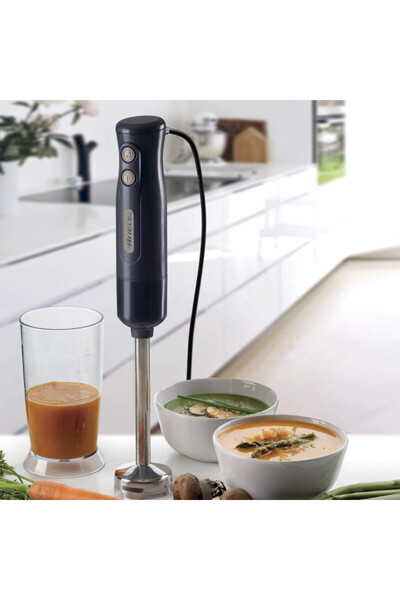ARIETE Blender BREAKFAST 0601/00, 700W, 2 viteze, Turbo, Funcție anti-stropire, Gri închis