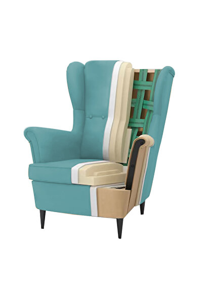Lazy Vibes Chair king Velvet with Two Wings from