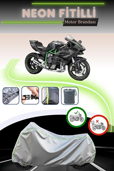 Cemku Cool قماش دراجة نارية متوافق مع نيون فيتيل كاواساكي نينجا H2 باللون الر...