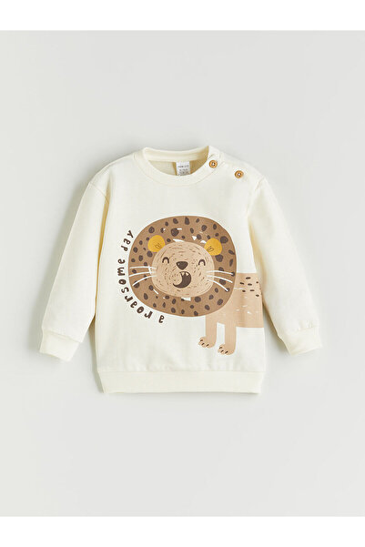 LC Waikiki Bej Erkek Bebek Sweatshirt ve Eşofman Alt 2'li