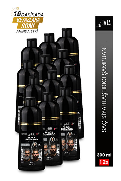 Jaja 12'Lİ SET SAÇ SİYAHLAŞTIRICI ŞAMPUANI (BEYAZLAR İÇİN) 300 ML