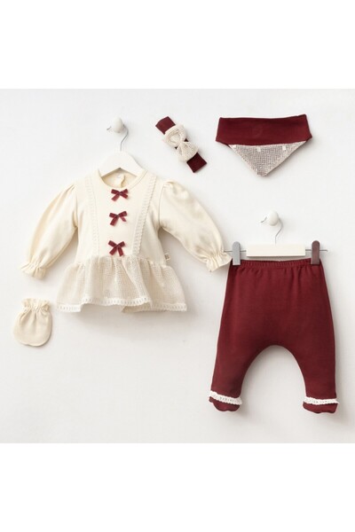 MİNİZEYN TEKSTİL مجموعة مينيزين أوليفيا من 5 قطع