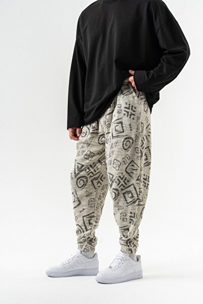 go gang own Shape Bel ve Paça Lastikli Pileli Şalvar