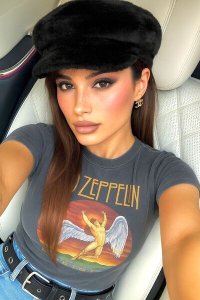 Goldmine Kadın Peluş Kasket Kaptan Şapka