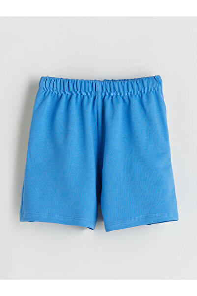 LC Waikiki شورت أزرق للأولاد الصغار من مجموعة إلسيفا بخصر مطاطي