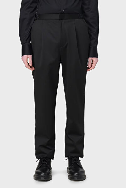 Emporio Armani Stretch Wool Blend Regular Fit Straight Leg Fabric Trousers Men Pants Em000496 Te110