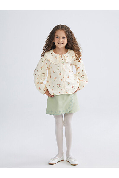 LC Waikiki Peak New Season Girls' Blouse, Skirt and Pantyhose Set