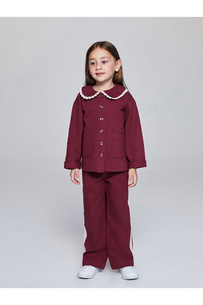 LC Waikiki LCW Bebe Yaka Gabardin Kız Çocuk Ceket (W5)