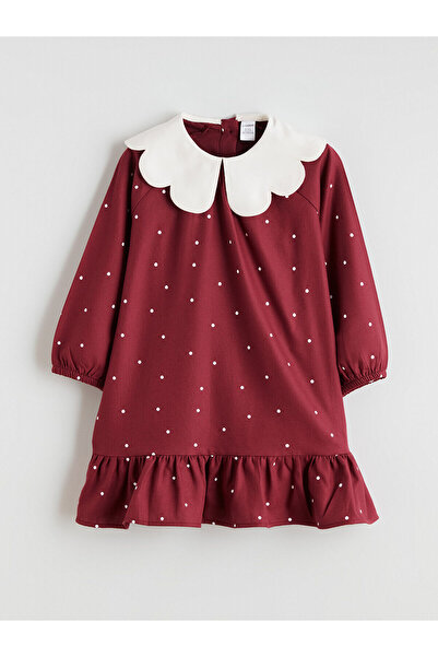 LC Waikiki Cey New Season guler tip Peter Pan Rochie pentru fetiță cu flori