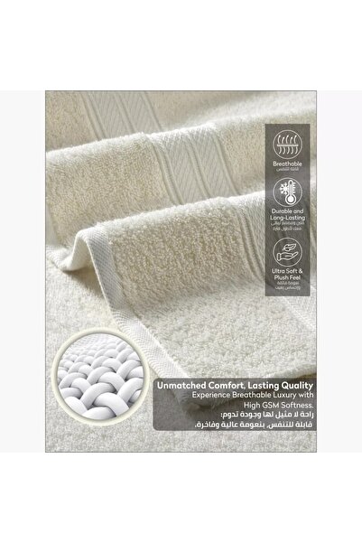 Generic DONETELLA 2-Piece 600 GSM Combed Cotton Hand Towel Set - 50x90 cm