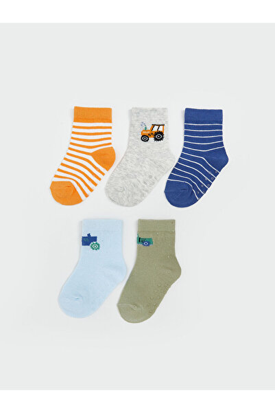 LC Waikiki New Season Printed Baby Boy Socks 5-Piece